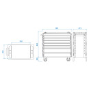 SQUAD XL Modell D+ Werkstattwagen - 7 Schubladen KING TONY - 87SQ337BABK