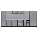 Komplettes Mobilier (Schwarz/Grau/Holz) - 19 tlg. KING...