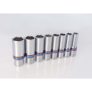 3/8" Steckschlüssel-Set, lang, metrisch - 8 tlg. KING TONY - 3508MR