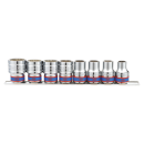 1/2" Steckschlüssel-Set auf Clip-Leiste - 8...