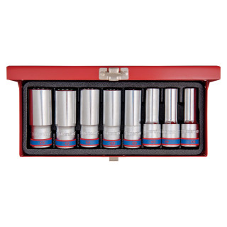 1/2" Steckschlüssel-Set, lang, metrisch - 8 tlg. KING TONY - 4208MR