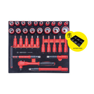 1/2" VDE Steckschlüssel und Zubehör-Set – 32 tlg. KING TONY - 945VE02MRVP