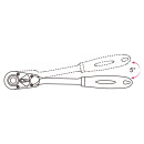 Multi-Winkel-Umschaltratsche 1/2" KING TONY - 478012G