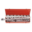 1" Steckschlüssel-Set, metrisch, mit...