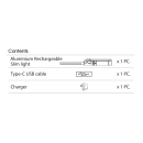 Schlanke Aluminium-Inspektionslampe, faltbar 8W (800 lm) KING TONY - 9TA268AA