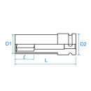 1/2" Kraft-Steckschlüsseleinsatz speziell für MERCEDES-BENZ Radmuttern  KING TONY - 9BW4501