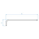 Inbusschlüssel, lang, Zoll - 5/64" KING TONY - 113025SR