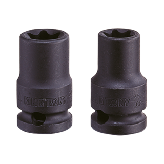 3/8" Kraft-Steckschlüssel, Zoll, für Außen-TORX®-Schrauben KING TONY - 357510M