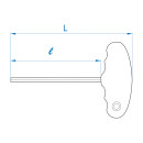 T-Griff-Inbussteckschlüssel, metrisch - 5 mm KING TONY - 115505MR