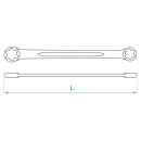 Doppel-Ringschlüssel für Außen-TORX®-Schrauben - E6xE8 KING TONY - 19200608