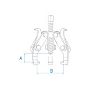 Abzieher, 3 Gelenk-Greifarme, umkehrbar - 310 mm KING TONY - 796312