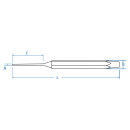 Splinttreiber, 165 mm - Ø 5 mm KING TONY - 7640565