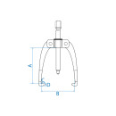 Abzieher, 2 auswechselbare Greifarme 116x122 KING TONY - 79622743
