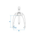Abzieher, 2 auswechselbare Greifarme 160x161 KING TONY - 79622745