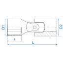 3/8" Universal Steckschlüssel, metrisch - 18 mm KING TONY - 375018M