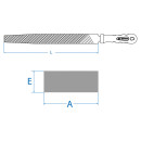 Flachstumpf-Feile mit Griff, Second Cut - 200 mm KING TONY - 7510208G