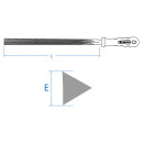 Dreikant-Feile mit Griff, Second Cut - 250 mm KING TONY - 7540210G