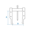 Monoblock-Abzieher, extradünne Greifarme, kurz - 140 mm KING TONY - 79621750C