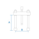 Abziehvorrichtung, 2-armig, Feingewinde - 140 mm KING TONY - 9BA1103