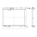 Kühler, Economy Class (gesteckt) passend für PEUGEOT 307 1.6 01- NRF 58304A
