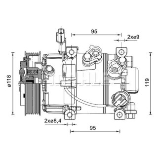 Mahle New Klimakompressor passend für HYUNDAI i20 ACP-1463-000P
