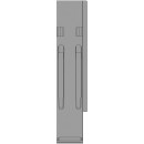 K20 Eckrunge hinten, rechts, Aluminium eloxiert, 500 mm...