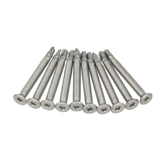 Schrauben (Stückzahl: 10Stück, Torx, Durchmesser 8mm, Länge 80mm, Holz/Stahl)