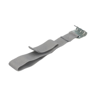 Vorhangstreifen, Gardinenband grau, Länge: 65cm (mit geripptem Haken)
