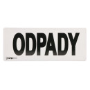 Warnschild, Warn-/Informationsschild ODPADY 120mm x 300mm