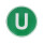 Aufkleber, Warnhinweis/Information U (1Stück, ökologische Fahrzeuge, Farbe: grün) Durchmesser: 22cm