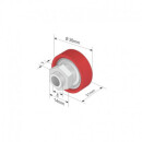 Dachrolle, Durchmesser: 26mm x Breite: 9mm