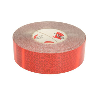 Reflektorklebestreifen, Warnmarkierung, Reflexstreifen REFLEXITE (1Stück, weich, Farbe: rot) 5cm x 50m