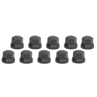 Radmutter, Auflage der Schraube (niedrig, Schlüsselgröße: 33mm, Farbe schwarz, Kunststoff, Stückzahl: 10Stück)