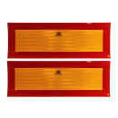 Aufkleber, Warnhinweis/Information rot/orange