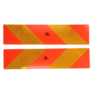 Warnschild, Warn-/Informationsschild hinten (2Stück, Komplett) 130mm x 565mm