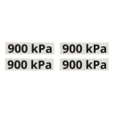 Warnhinweis, Achslastplakette 900 kPA (4Stück,...