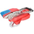 Spanngurt, Transportband mit Ratsche, Haken: 2 Stück 6m/(5,5+0,5m) ERGO, Nennspannkraft Stf: 500daN, Stärke: 2500/5000daN