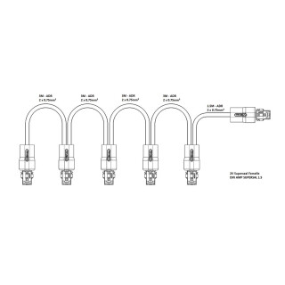 FCA - Leitungssats für Heckleuchten 6 Anschlussstecker Superseal 17,5
