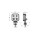 CARBONLUX - LED Rückfahrlicht R23 Quadrat 90X90mm - Anschlussstecker DT 2-polig - Schalter