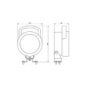 CARBONLUX - LED Arbeitsscheinwerfer CARBONLUX rund Durchmesser 164mm mit Saugnapf und Kabel