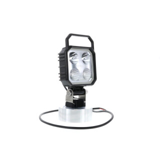 CARBONLUX - LED Arbeitsscheinwerfer CARBONLUX Quadrat 90X90mm mit Handgriff und Schalter - Kabel