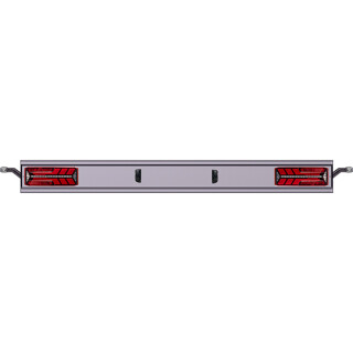 Aluminium Unterfahrschutz Typ 564040, 2400 mm, eloxiert mit Beleuchtungssatz