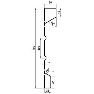 Stahlbordwandprofil B 400, 2 mm stark, 6000 mm lang