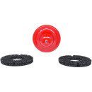 Radnabenschleifer-Satz Ø 160 mm, Innen-Ø 75 mm, 4-tlg - KS Tools 100.5070