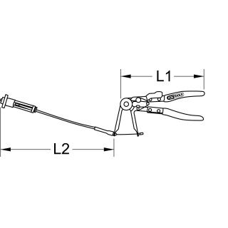 Universal-Schlauchschellenzange mit Bowdenzug, 630mm - KS Tools 115.0908