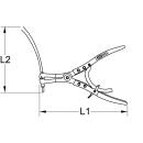Schlauchschellenzange mit Doppelbowdenzug, 600mm - KS Tools 115.1065