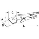 Breitmaul-Flachbacken-Gripzange, 210mm - KS Tools 115.1076