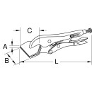 Breitmaul-Flachbacken-Gripzange mit Easy-Release, 205mm - KS Tools 115.2076