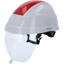 Arbeits-Schutzhelm mit Gesichtsschutz, rot - KS Tools...