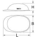 Arbeits-Schutzhelm mit Gesichtsschutz, rot - KS Tools 117.0137